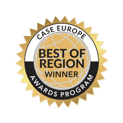 Award emblem for CASE Europe Awards programme: Best of Region winner
