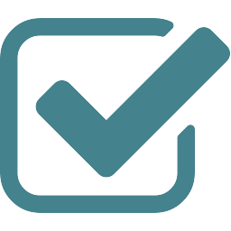 Blue checked checkbox icon