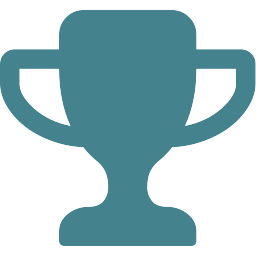 Blue trophy icon