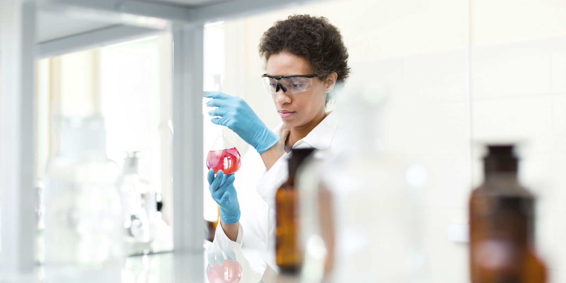 A researcher in the laboratory