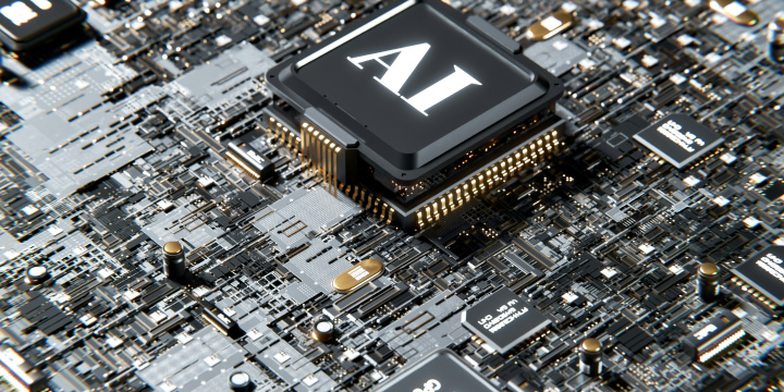 Close up of a computer chip