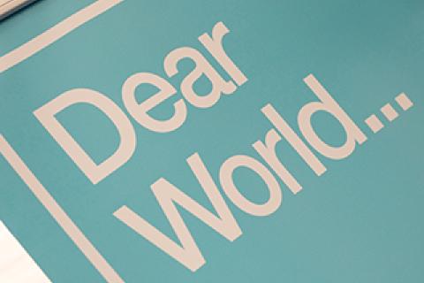 Dear world banner
