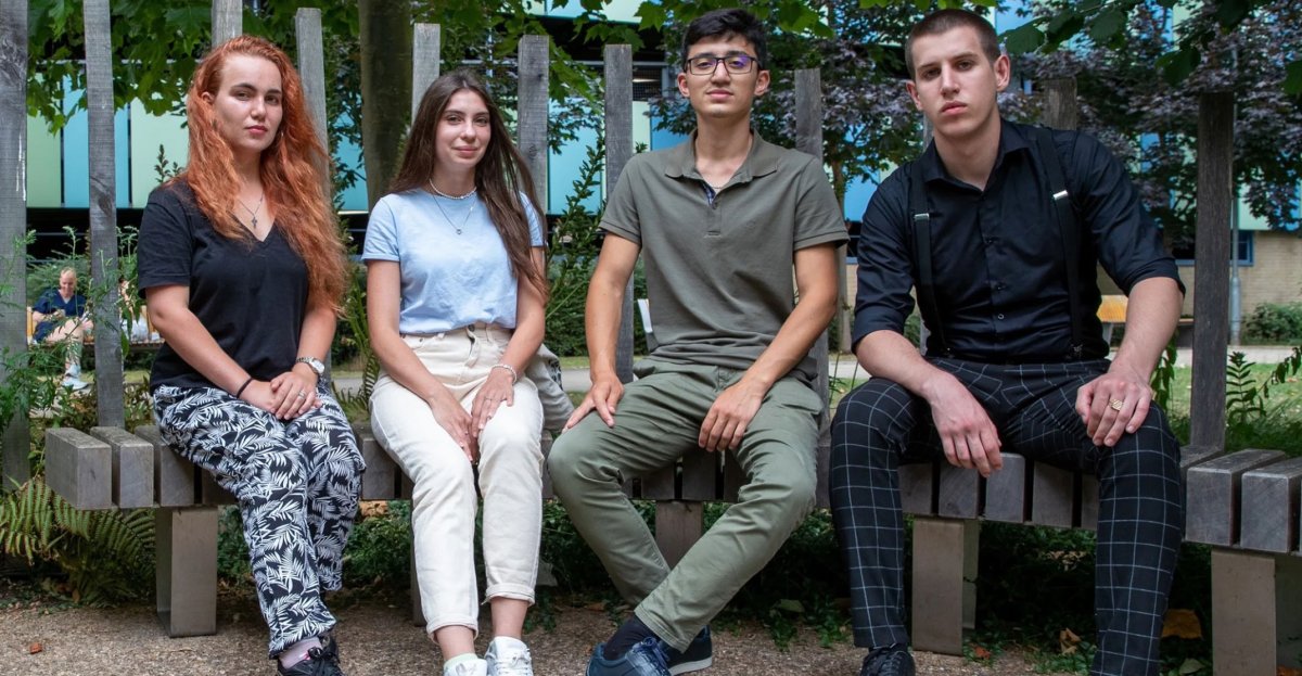 From left: Vira Lavryk, Kateryna Ausheva, Zaur Badalov, Serhii Alkhimov (Credit: University of Cambridge). decorative