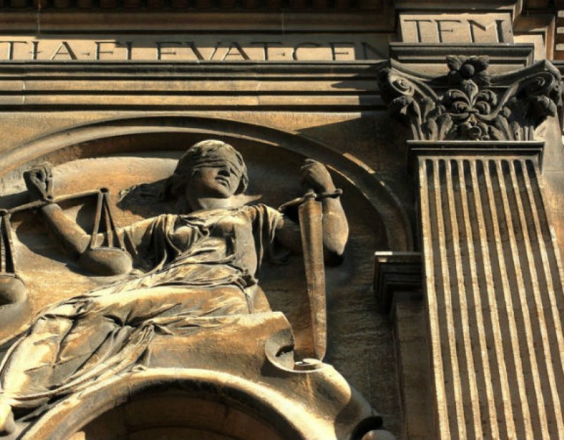 Blindfolded justice