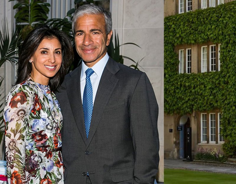 Prakash (r) and Anjali (l) Melwani; Sidney Sussex College