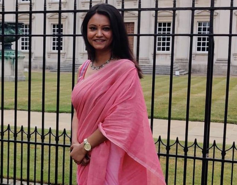 Pragya Singh (St Edmunds) outside Senate House