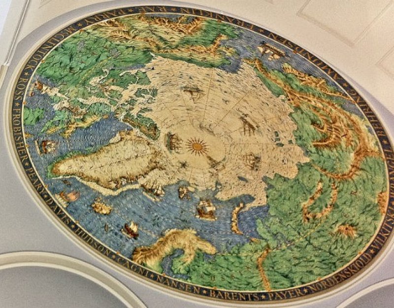 Ceiling map at the Scott Polar Research Institute (SPRI)