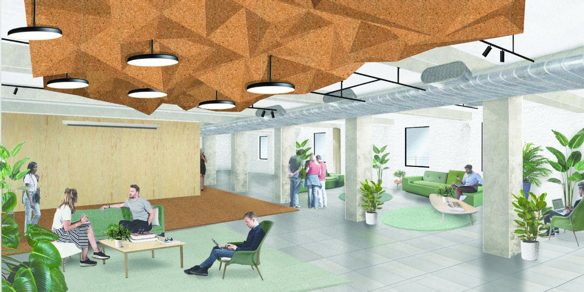 Artist's impression, ground floor workspace