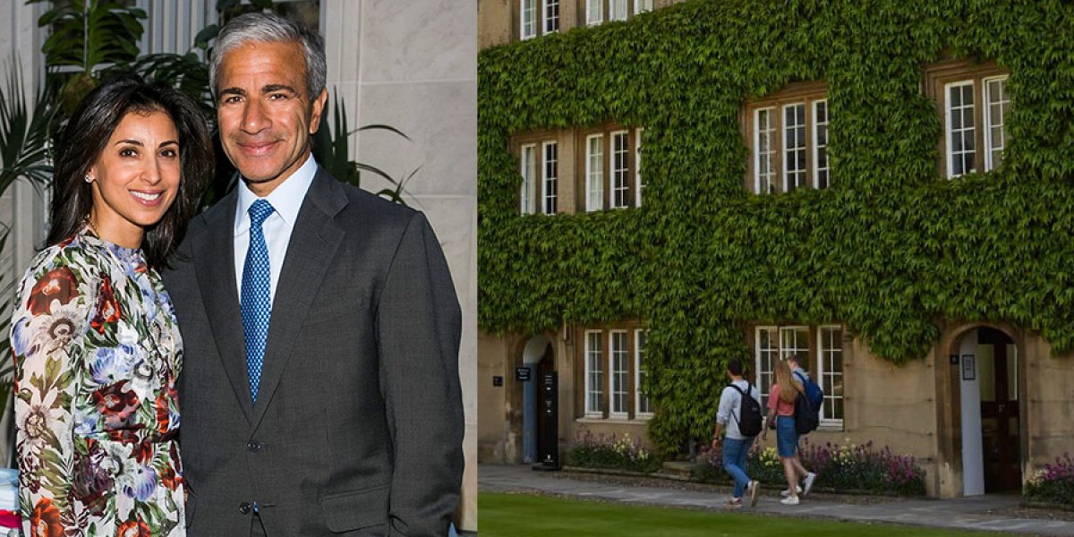 Prakash (r) and Anjali (l) Melwani; Sidney Sussex College