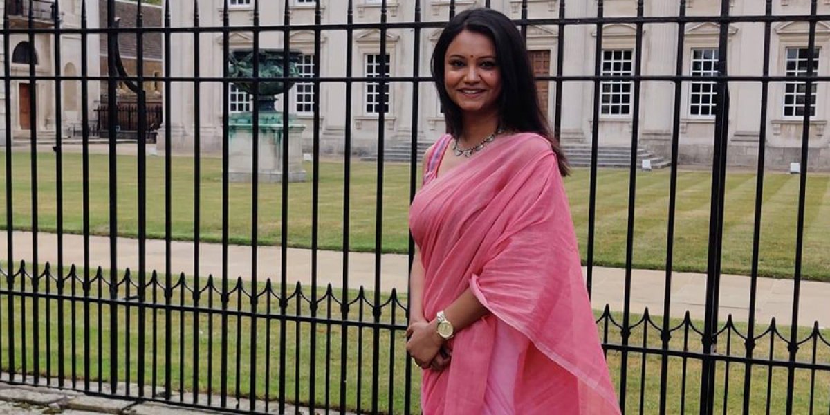 Pragya Singh (St Edmunds) outside Senate House