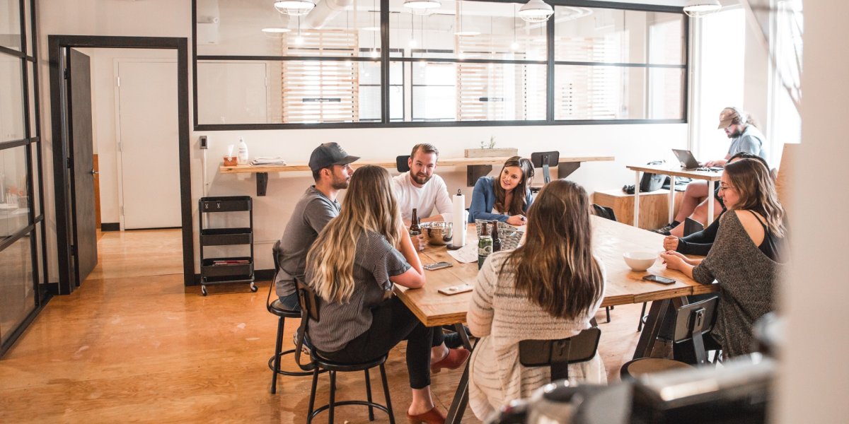 People having a meeting