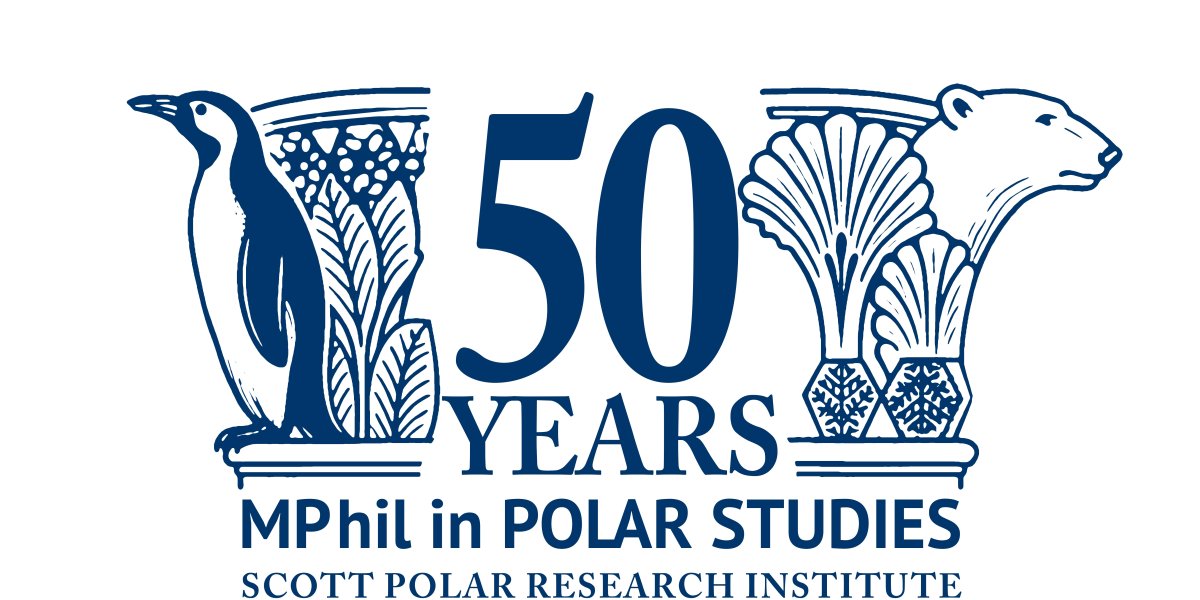 50th anniversary celebration logo with a polar bear and a penguin